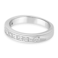 14 Karat White Gold Channel Set Diamond Ring