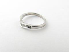 14 Karat White Gold Chevron Diamond Wedding Band