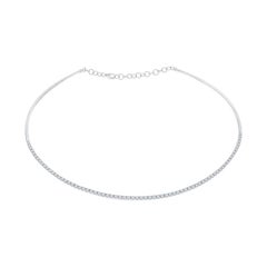 Collana Choker con diamanti in oro bianco 14 carati