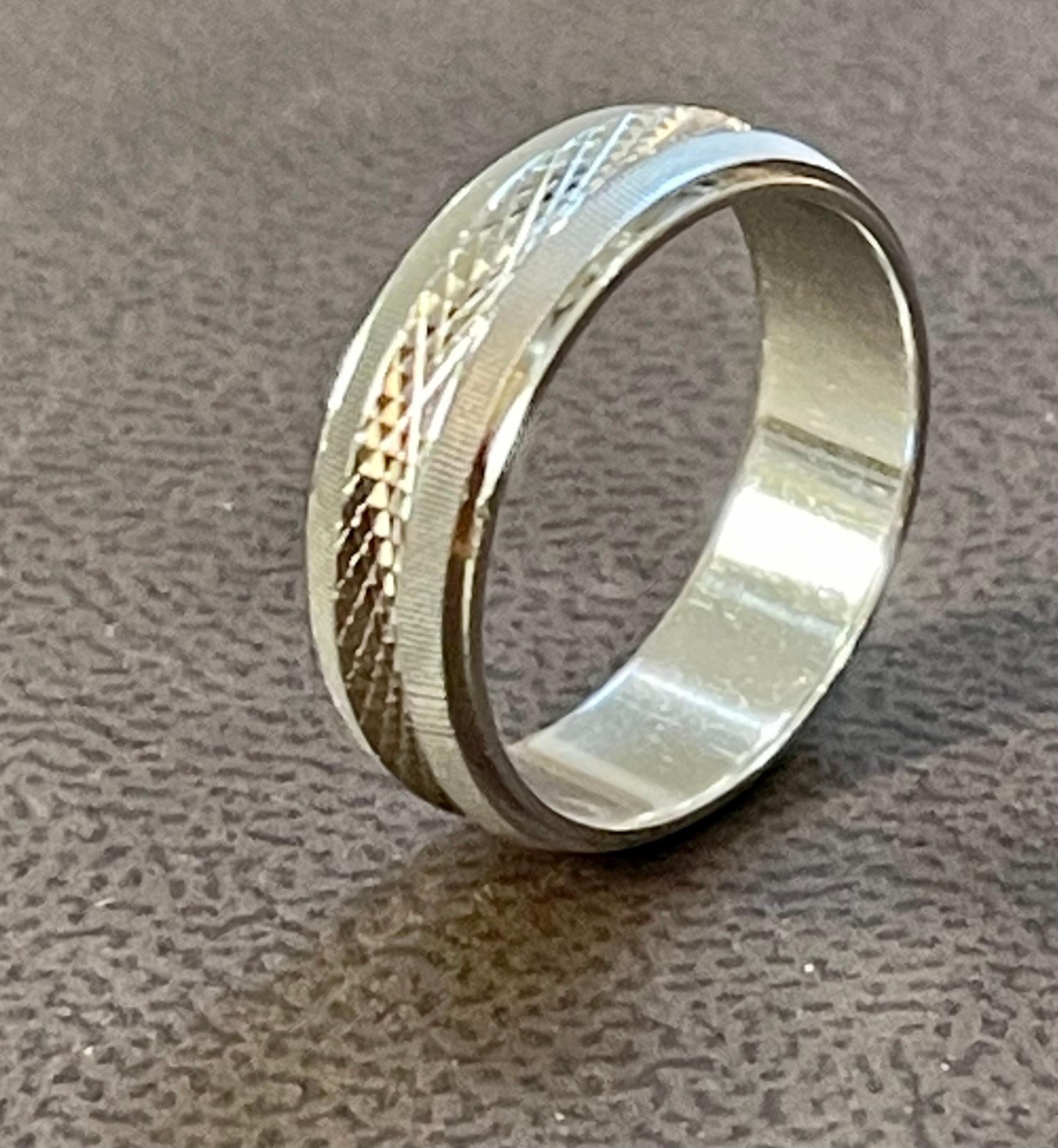white gold wide wedding bands