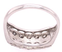 14 Karat Weißgold Zeitgenössischer Diamantband Hochzeit Jahrestag-Ring