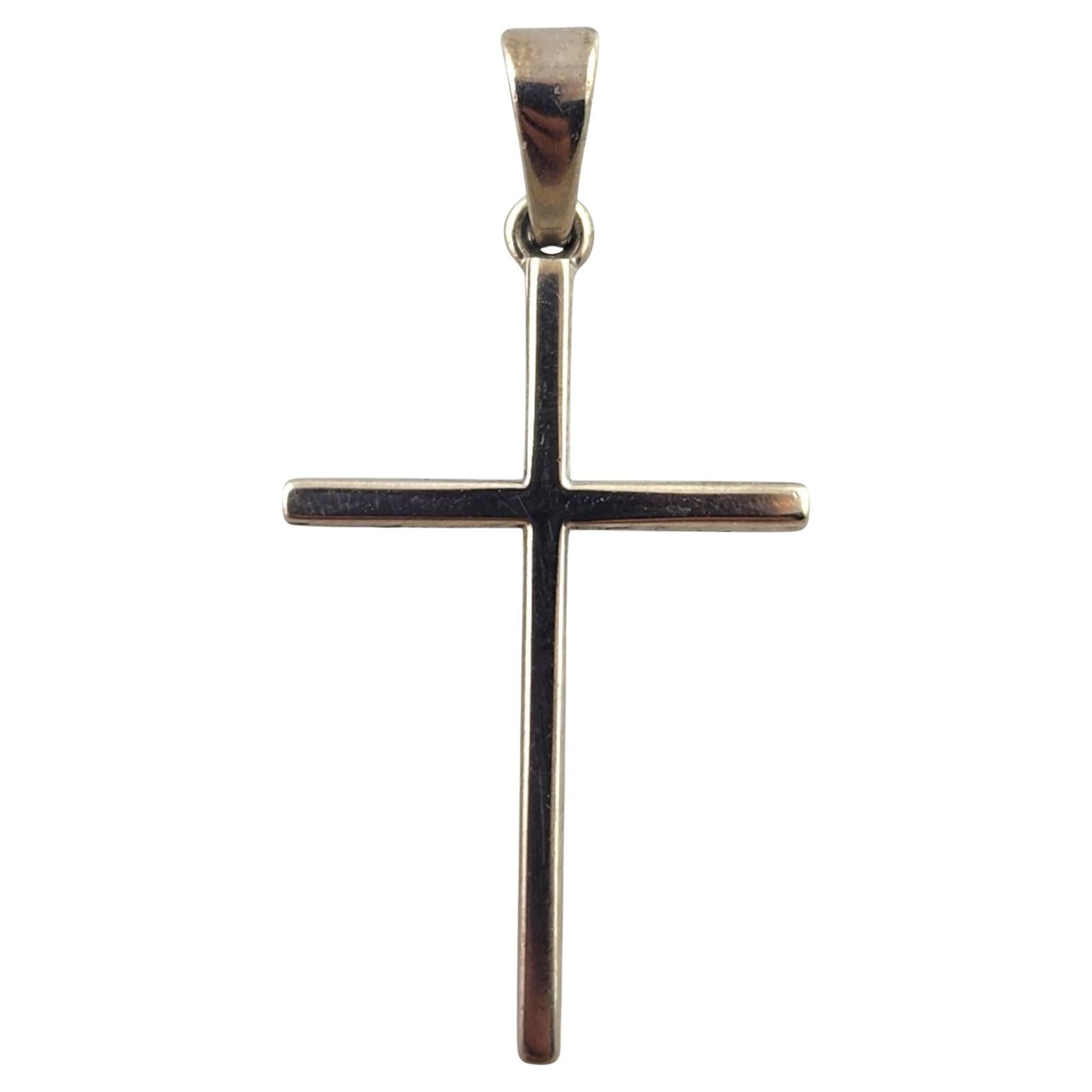 Ciondolo a forma di croce in oro bianco 14 carati #19243