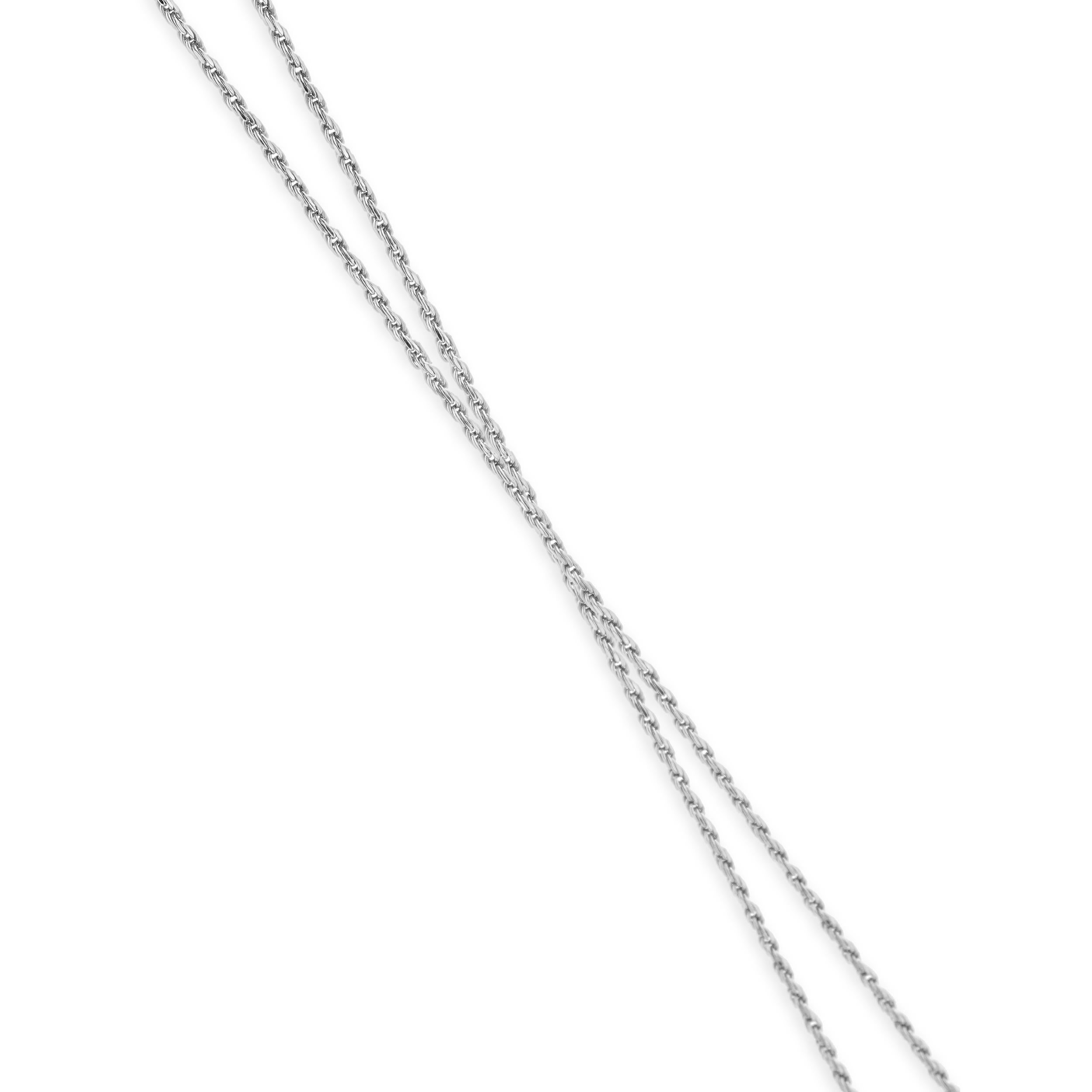 Collier en or blanc 14 carats avec diamants taillés Excellent état - En vente à Scottsdale, AZ