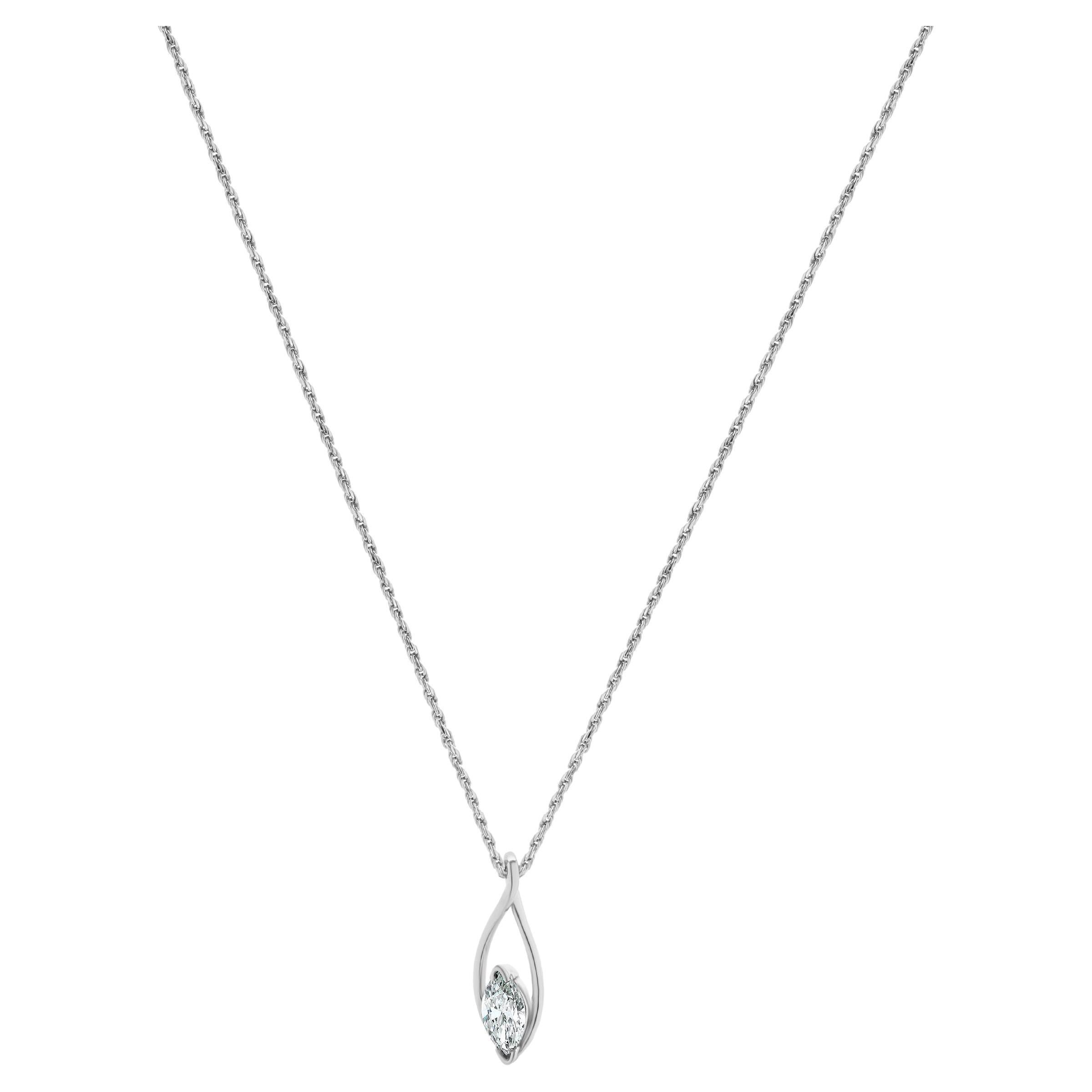 Collana con diamanti taglio oro bianco 14 carati