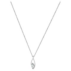 Collier en or blanc 14 carats avec diamants taillés