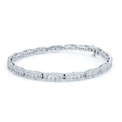 Bracciale tennis da donna in oro bianco 14 carati con diamanti da 3,60 carati