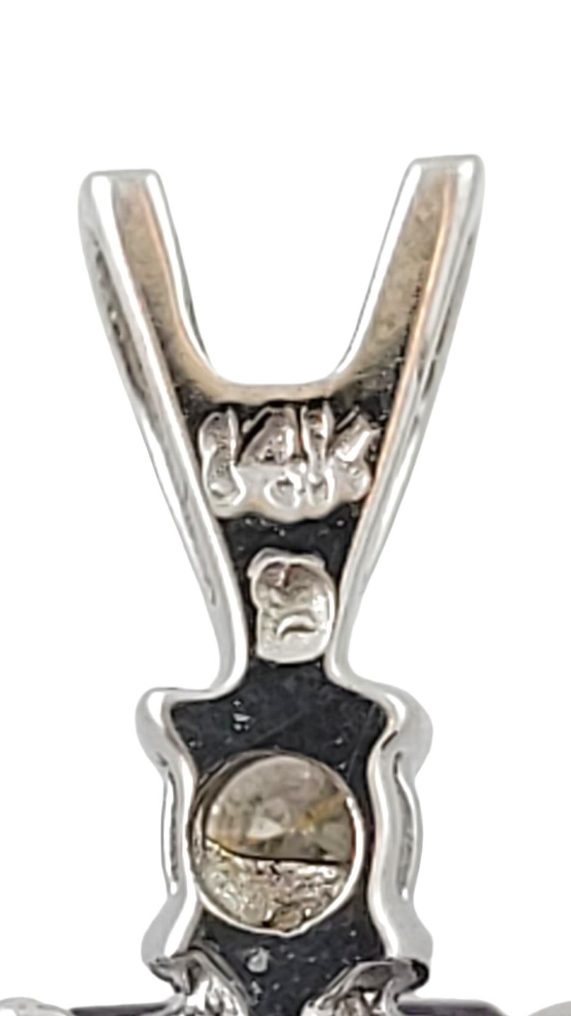 Pendentif en or blanc 14 carats, diamant et améthyste n° 17777 Pour femmes en vente