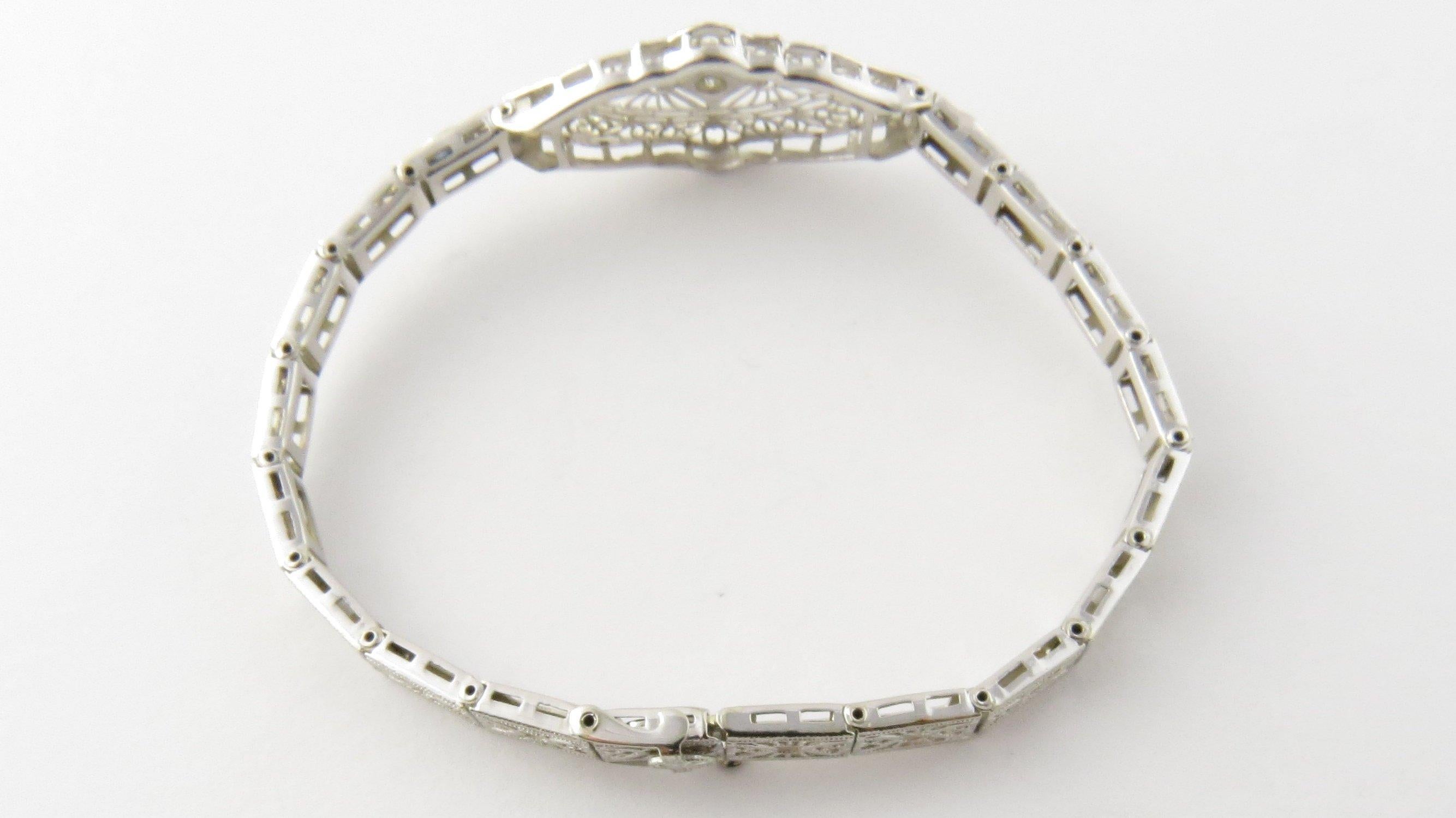 Women's 14 Karat White Gold Diamond and Sapphire Bracelet