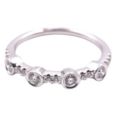 14 Karat White Gold Diamond Band .25 Carat