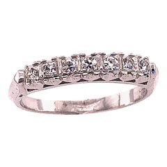 14 Karat White Gold Diamond Band Anniversary Wedding Bridal Ring