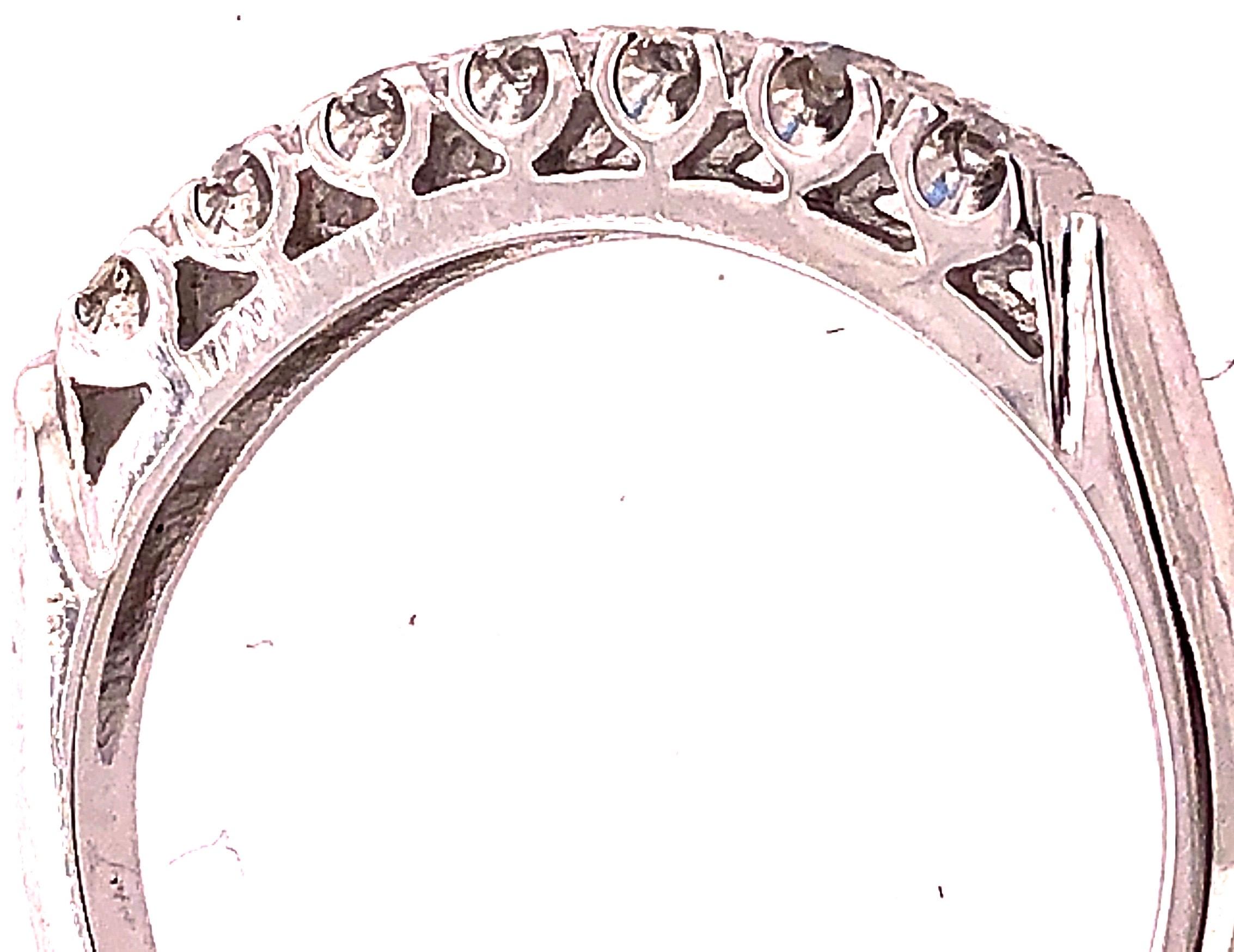 Contemporary 14 Karat White Gold Diamond Band Anniversary Wedding Bridal Ring For Sale