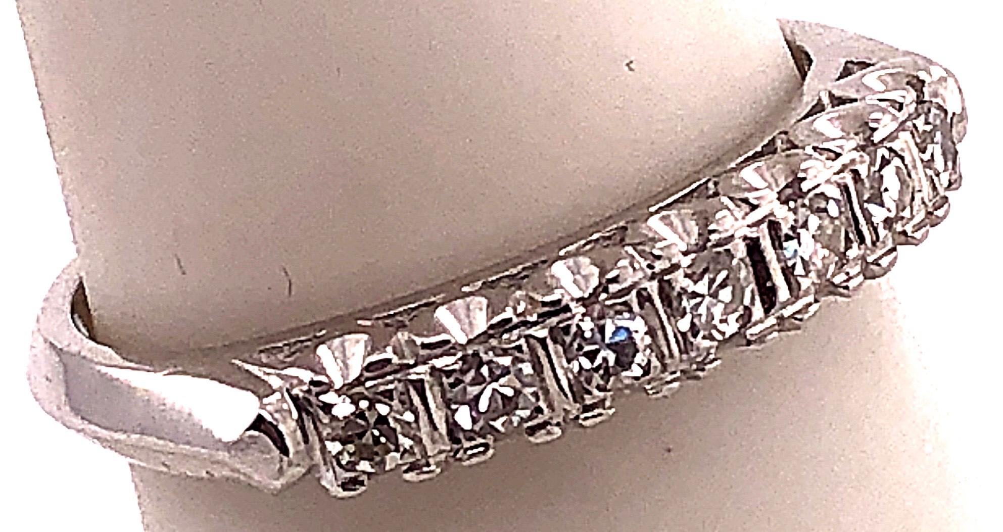 Women's or Men's 14 Karat White Gold Diamond Band Anniversary Wedding Bridal Ring For Sale