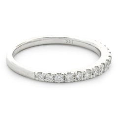 14 Karat White Gold Diamond Band