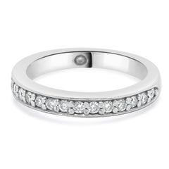 14 Karat White Gold Diamond Band