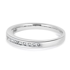 14 Karat White Gold Diamond Band
