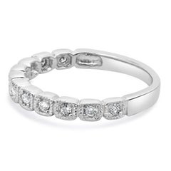 14 Karat White Gold Diamond Band