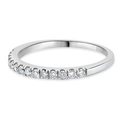 14 Karat White Gold Diamond Band