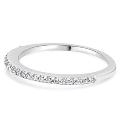 14 Karat White Gold Diamond Band