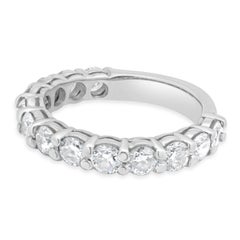 14 Karat White Gold Diamond Band