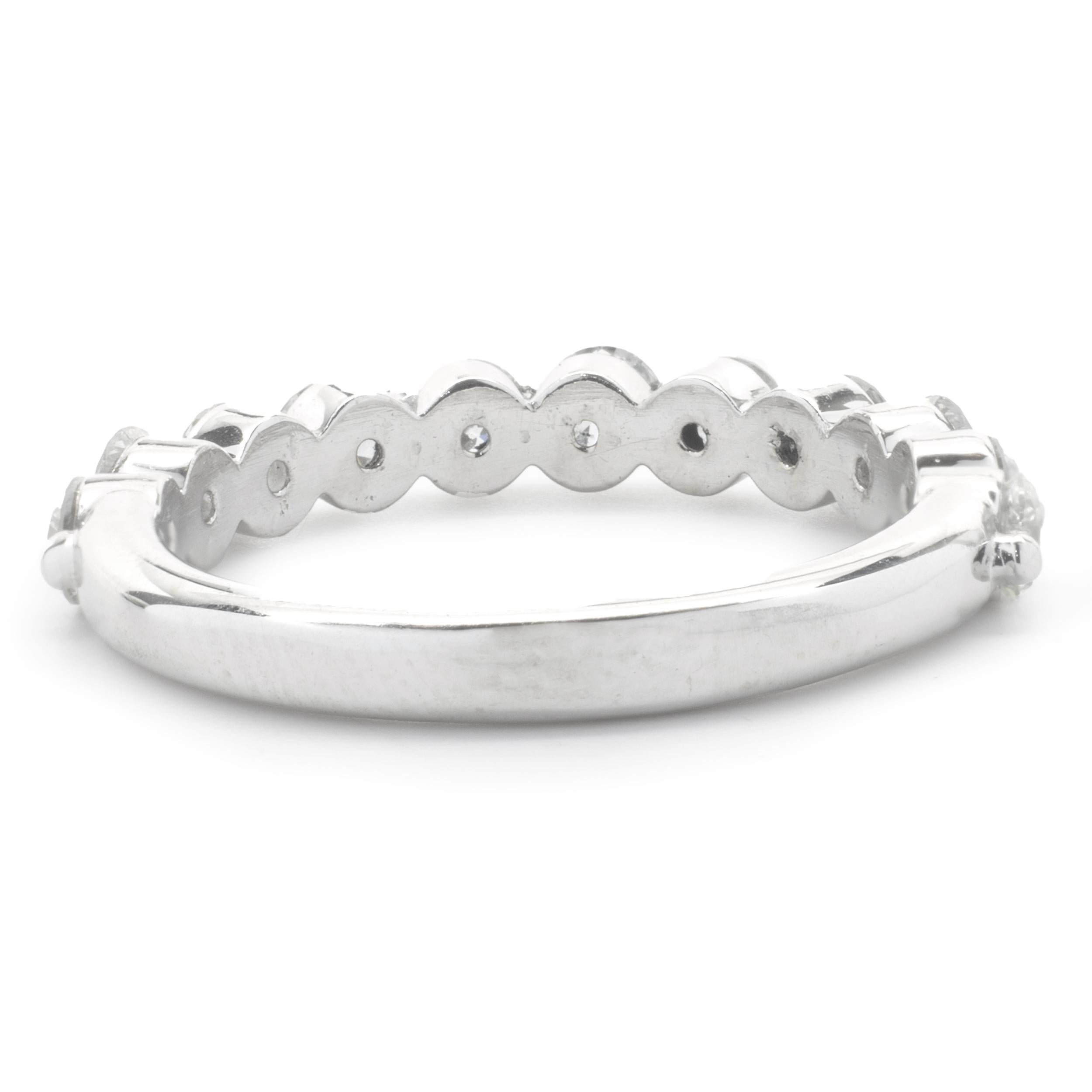 14 Karat White Gold Diamond Band In Excellent Condition For Sale In Scottsdale, AZ