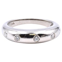 14 Karat White Gold Diamond Band