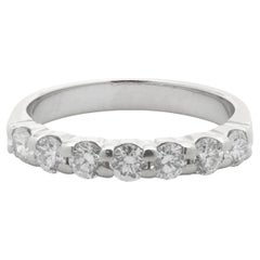 14 Karat White Gold Diamond Band