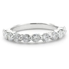 14 Karat White Gold Diamond Band