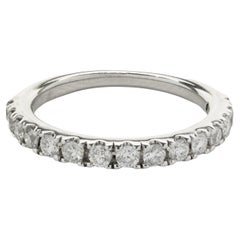 14 Karat White Gold Diamond Band