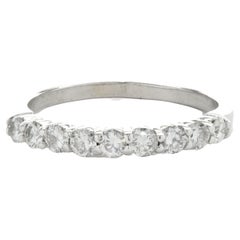 14 Karat White Gold Diamond Band