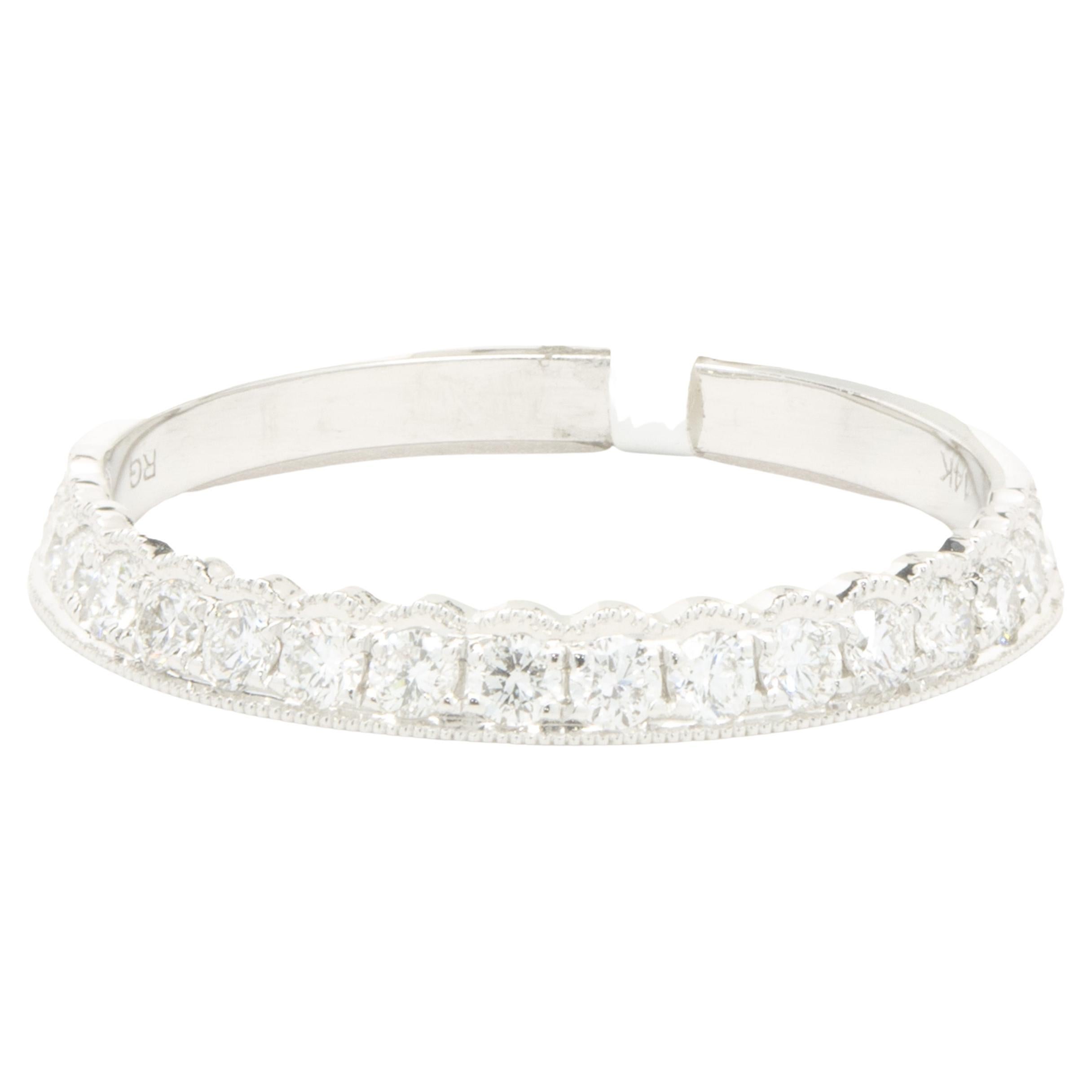 Bracelet en or blanc 14 carats avec diamants