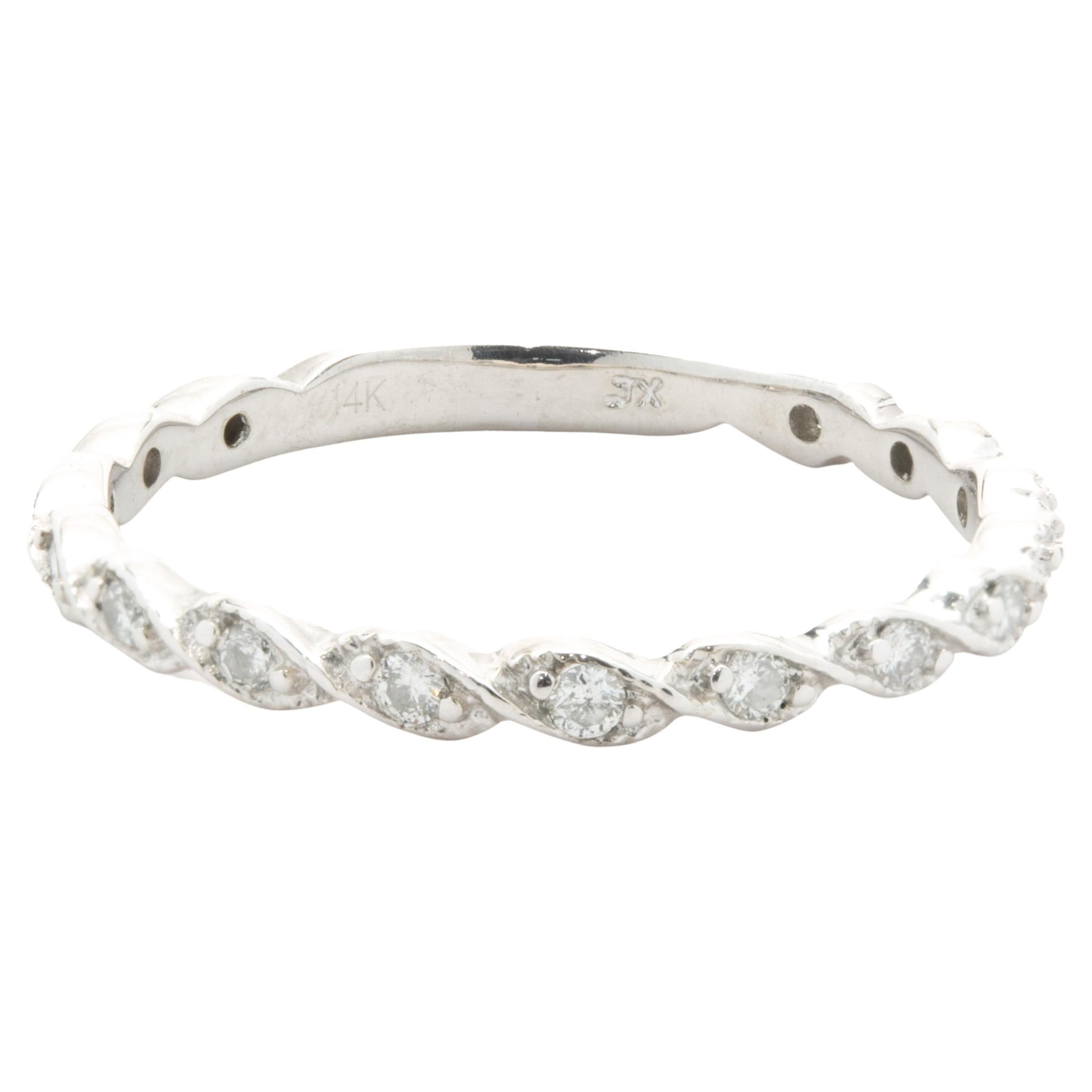 Bracelet en or blanc 14 carats avec diamants