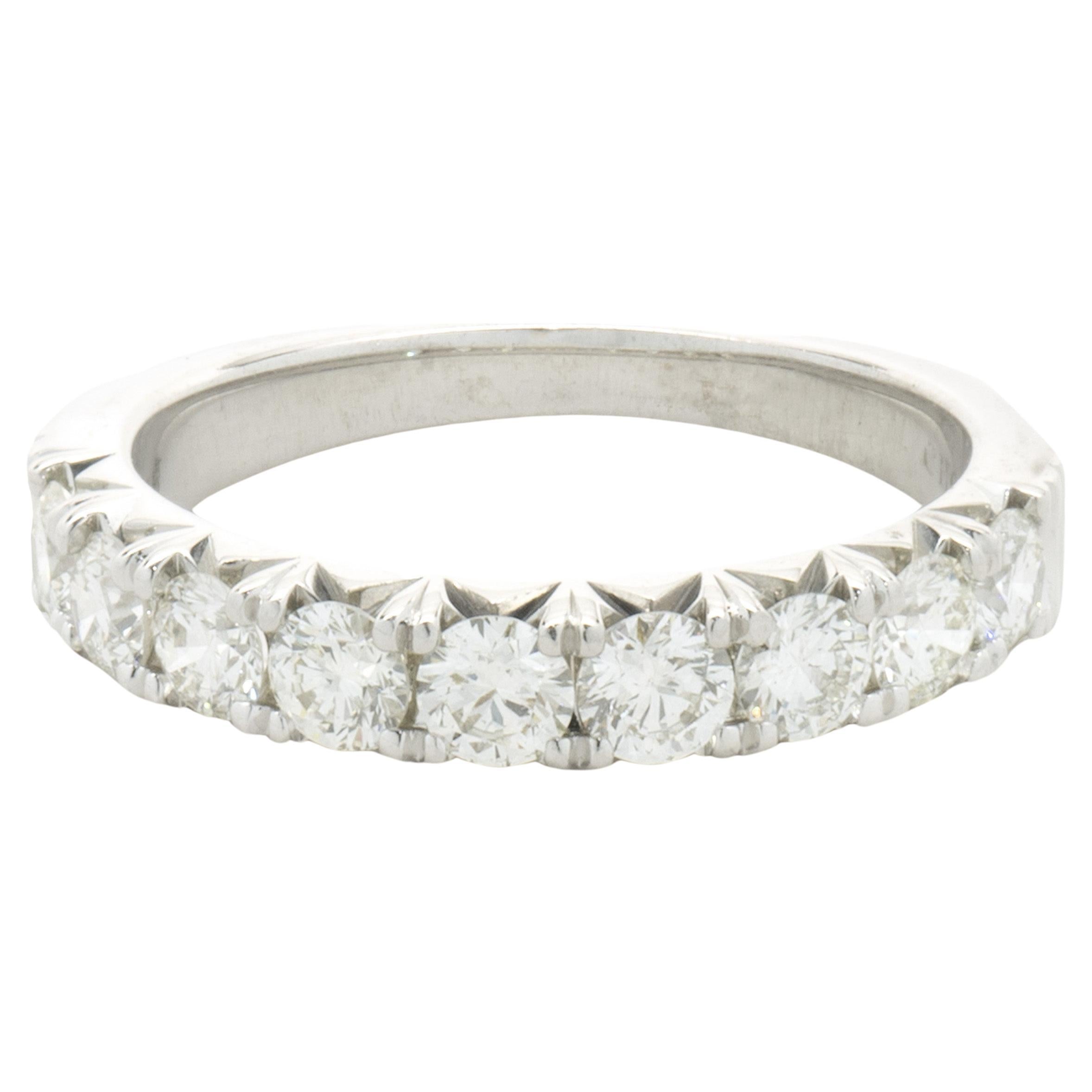 14 Karat White Gold Diamond Band For Sale at 1stDibs
