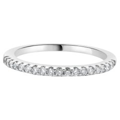 14 Karat White Gold Diamond Band
