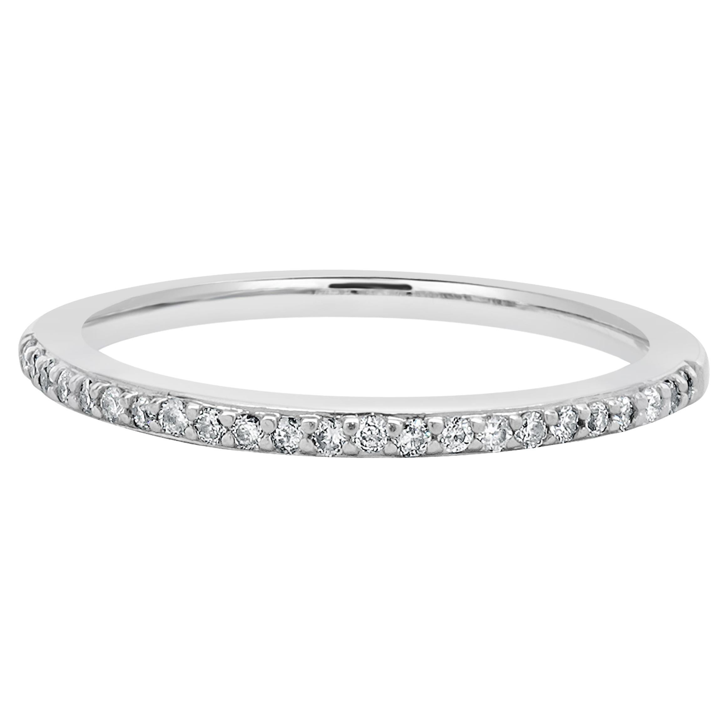 14 Karat White Gold Diamond Band