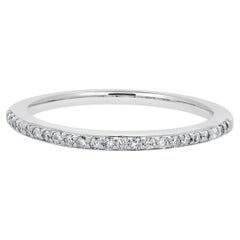 14 Karat White Gold Diamond Band