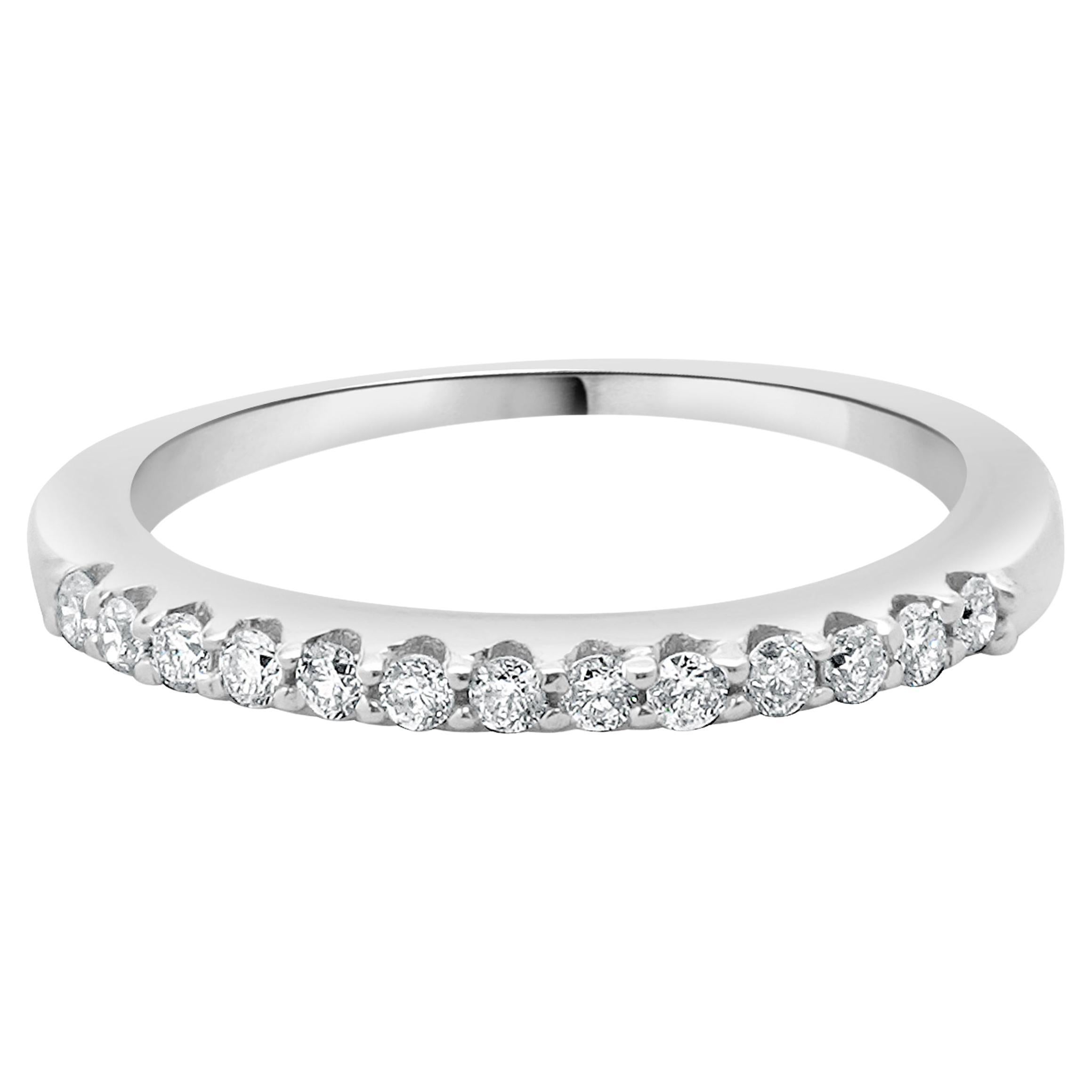 Fascia di diamanti in oro bianco 14 carati