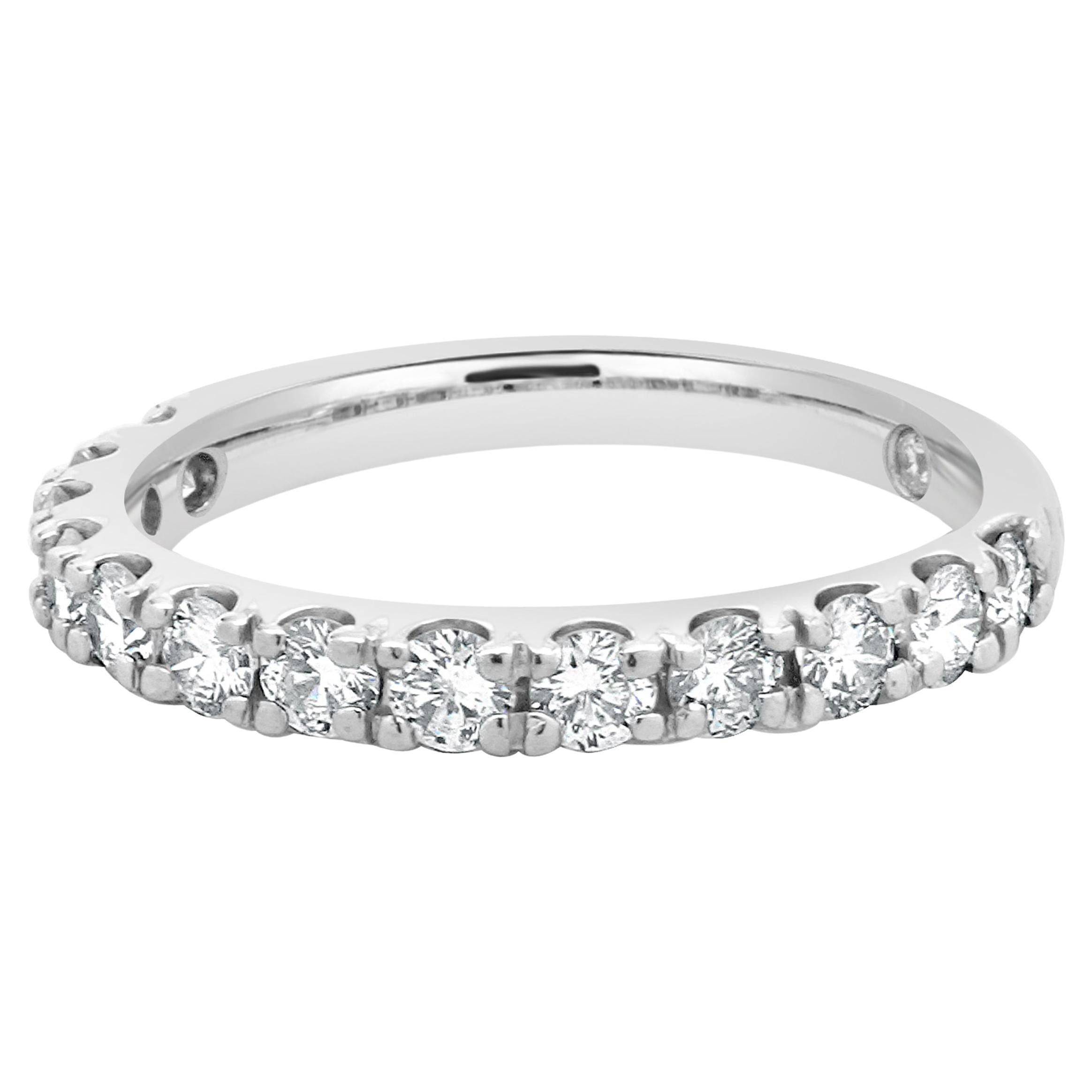 Fascia di diamanti in oro bianco 14 carati