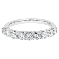14 Karat White Gold Diamond Band