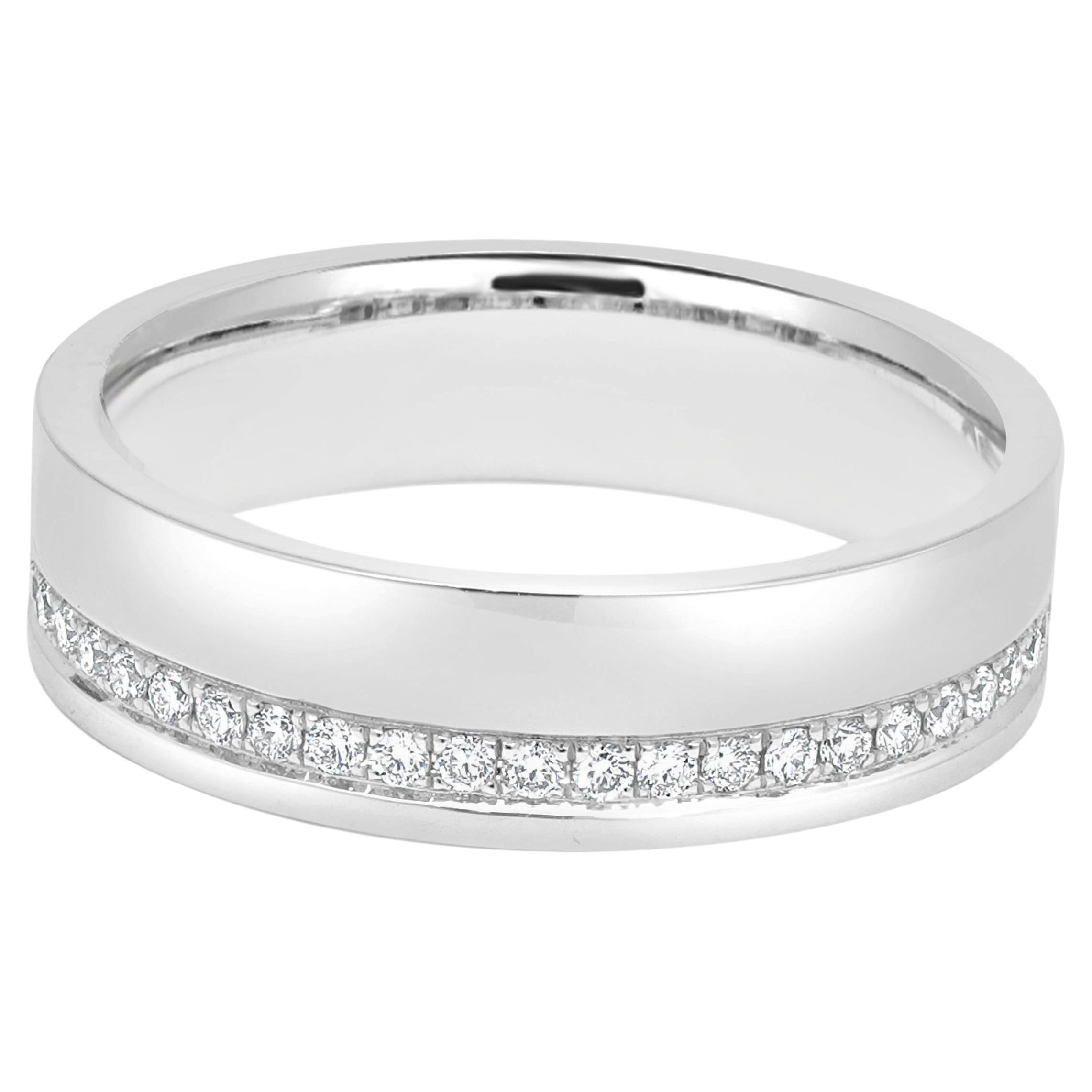 14 Karat Weißgold Diamantring mit Diamanten