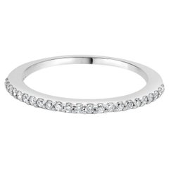 14 Karat White Gold Diamond Band