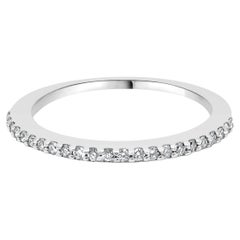 14 Karat White Gold Diamond Band