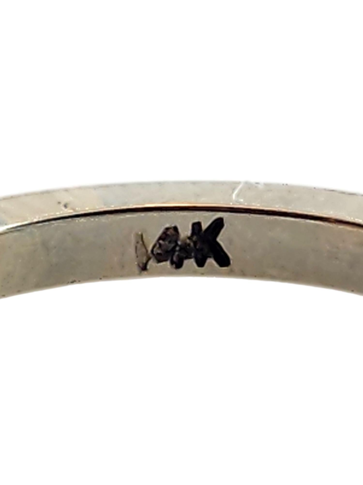 Women's 14 Karat White Gold Diamond Band Ring Size 5.5 #18564 For Sale