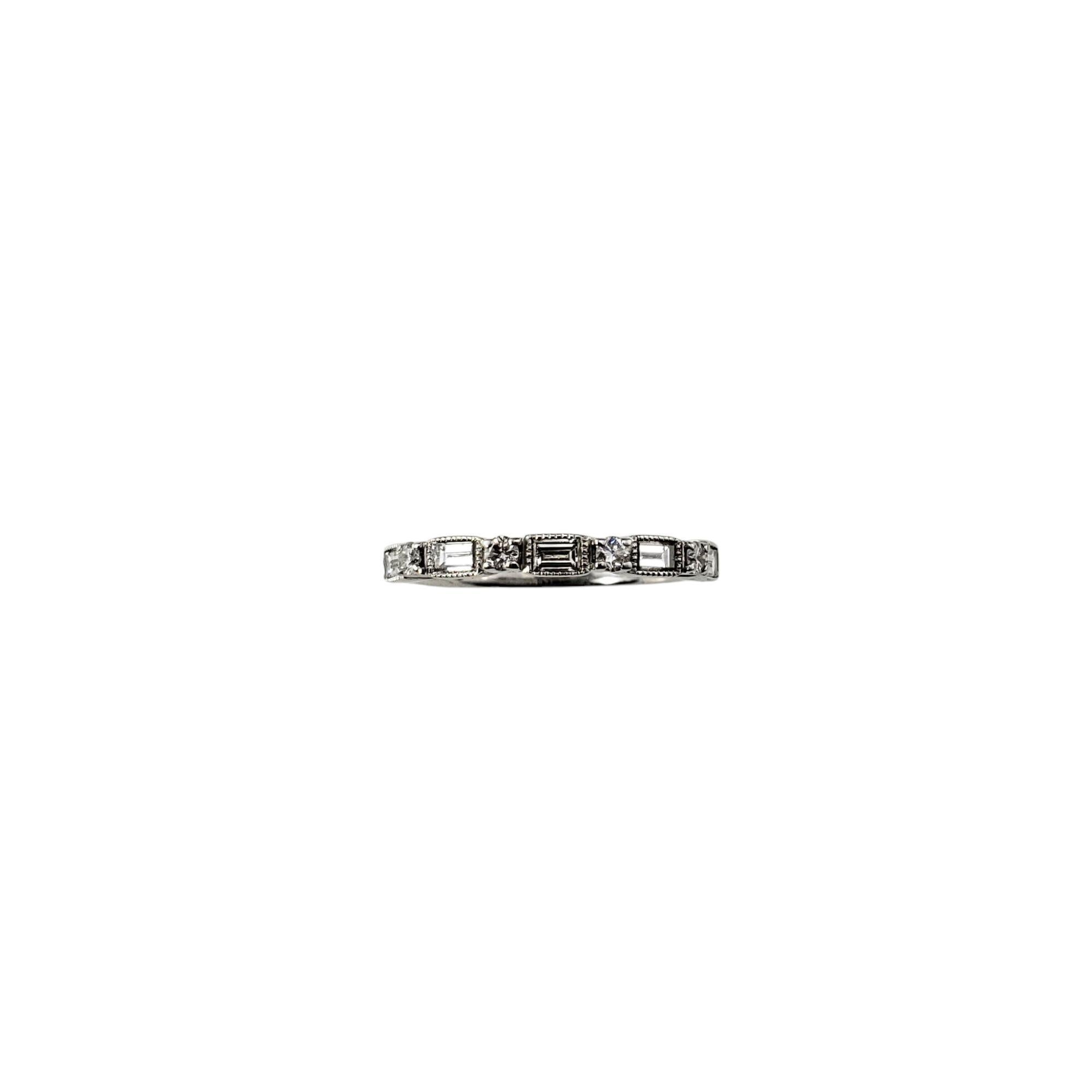 14 Karat White Gold Diamond Band Ring Size 5.5 #21537