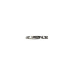14 Karat White Gold Diamond Band Ring Size 5.5 #21537