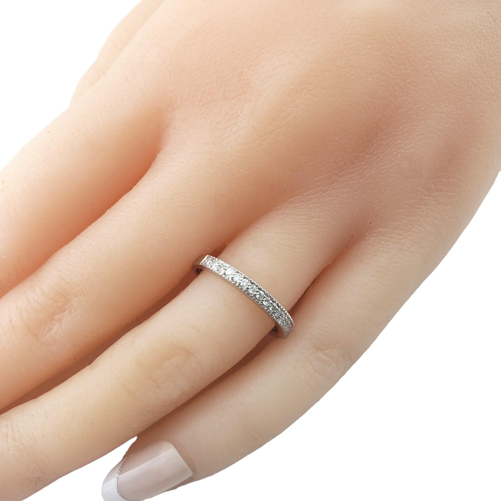 Women's 14 Karat White Gold Diamond Band Ring Size 5.75 #15586 For Sale
