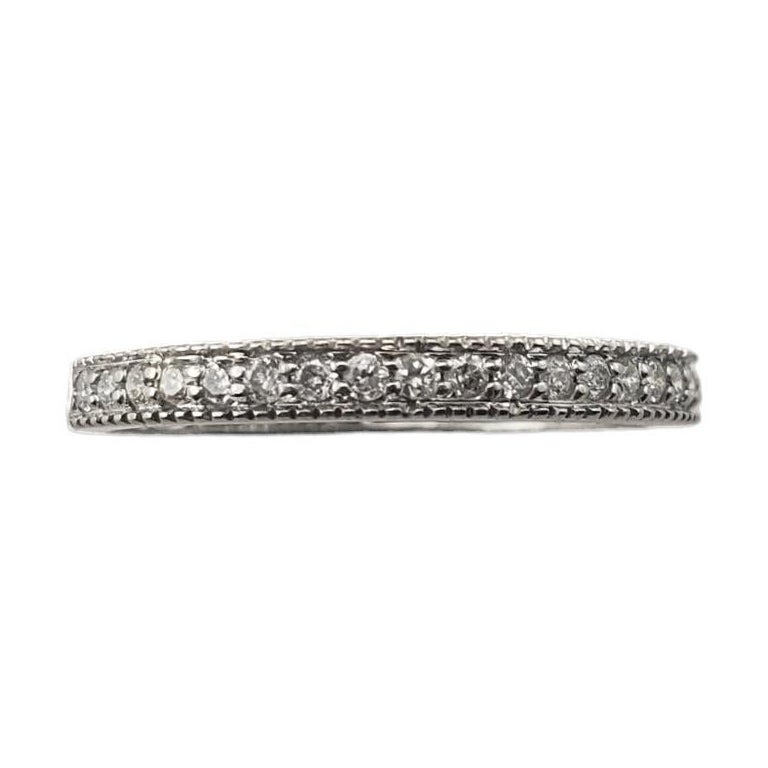 Anello con diamante in oro bianco 14 carati misura 5,75 #15586