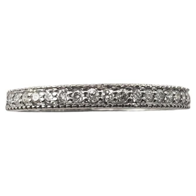 14 Karat White Gold Diamond Band Ring Size 5.75 #15586
