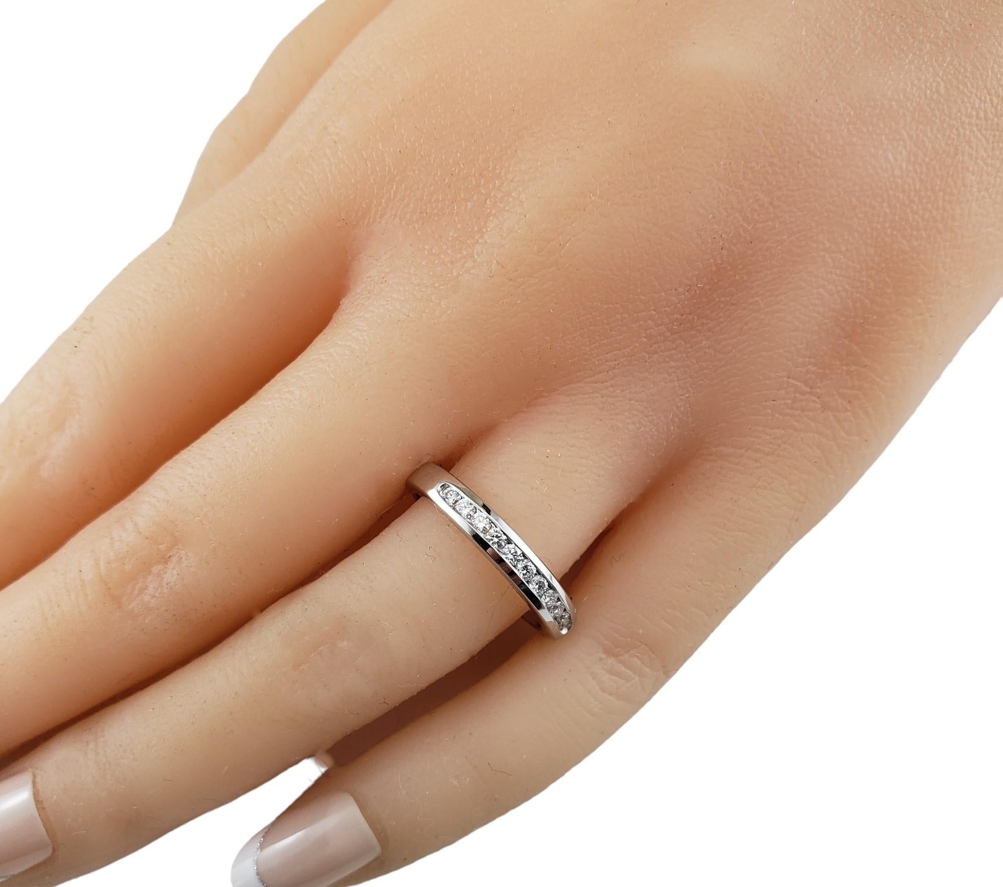 14 Karat White Gold Diamond Band Ring Size 6.5 #16337 For Sale 3