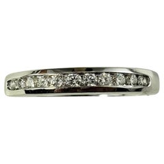 14 Karat White Gold Diamond Band Ring Size 6.5 #16337