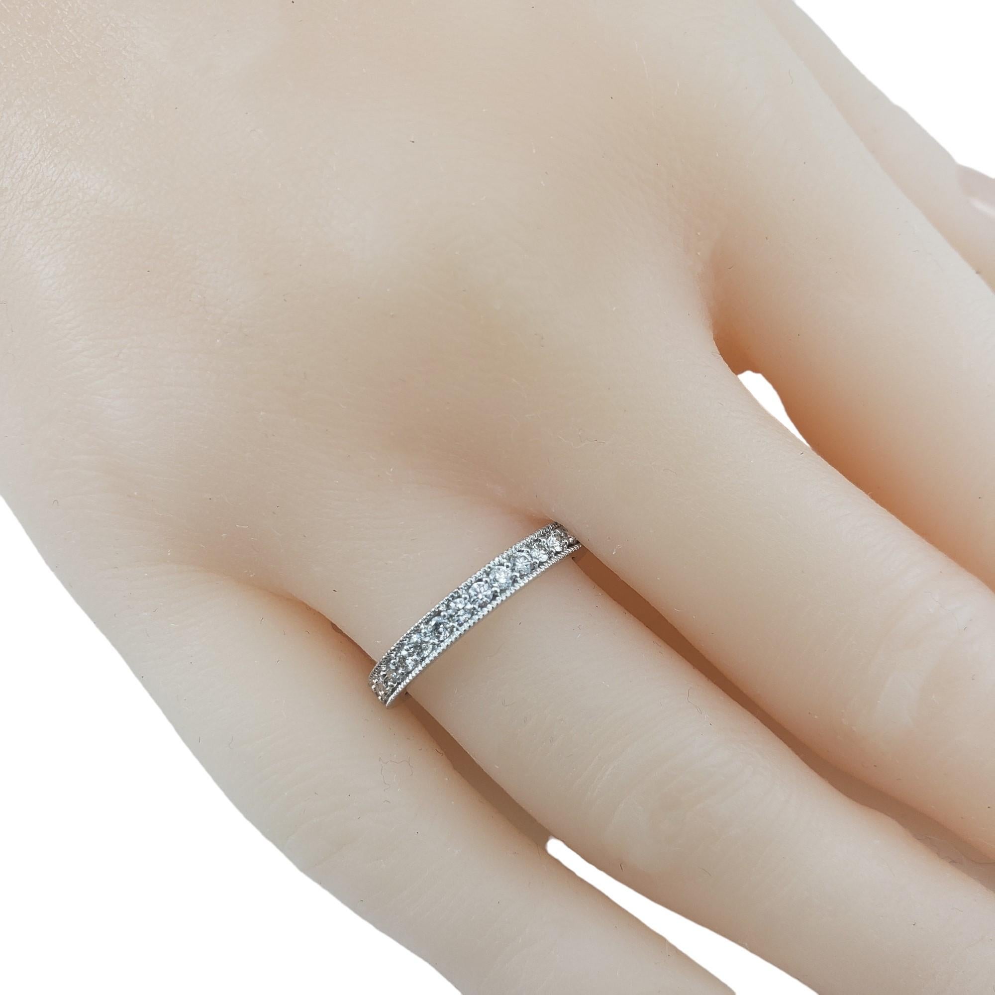 14 Karat White Gold Diamond Band Ring Size 7 #16829 For Sale 3